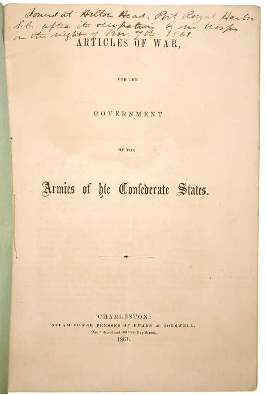 Articles of War, South Carolina (2)