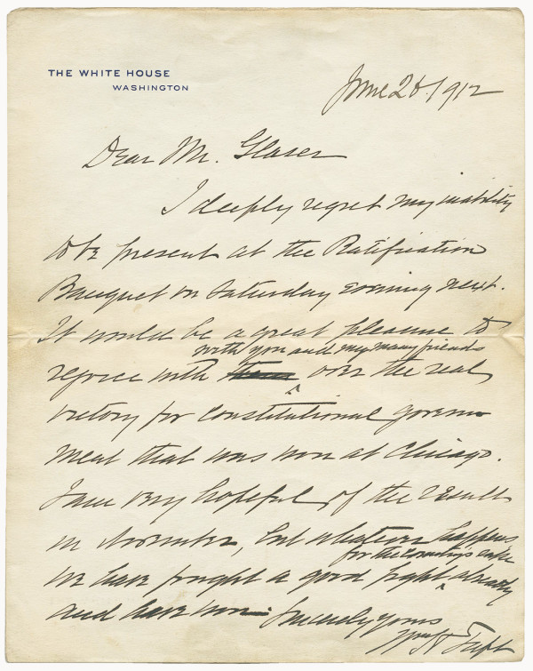 Taft ALS as President