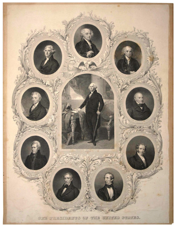 D. Kimberly engraving of the first ten Presidents of the United States