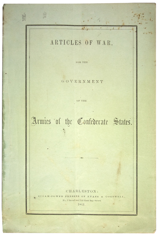 Articles of War, South Carolina (1)