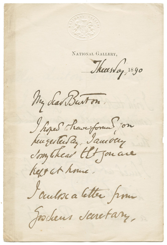 Letter re: Henry Tate Collection