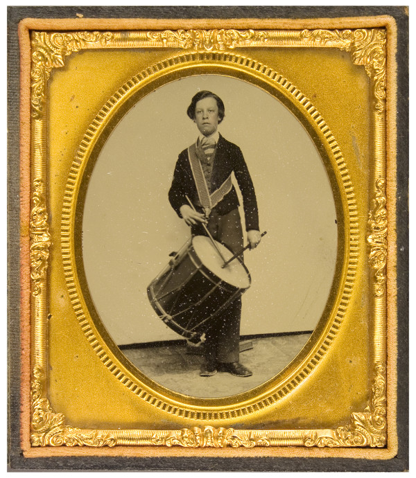 Ambrotype of a drummer boy