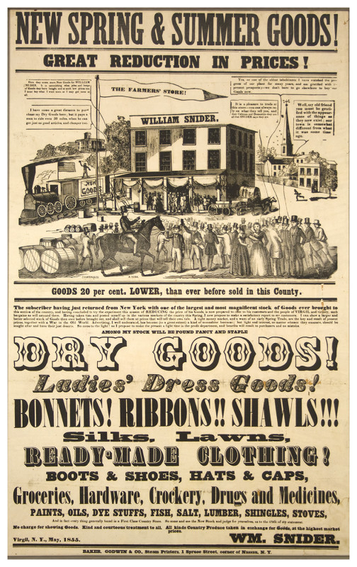 Dry Goods advertising broadside