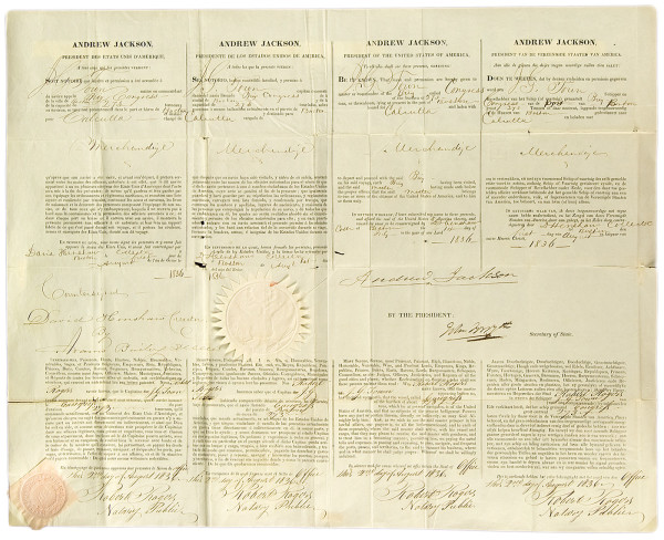 Andrew Jackson Document Signed