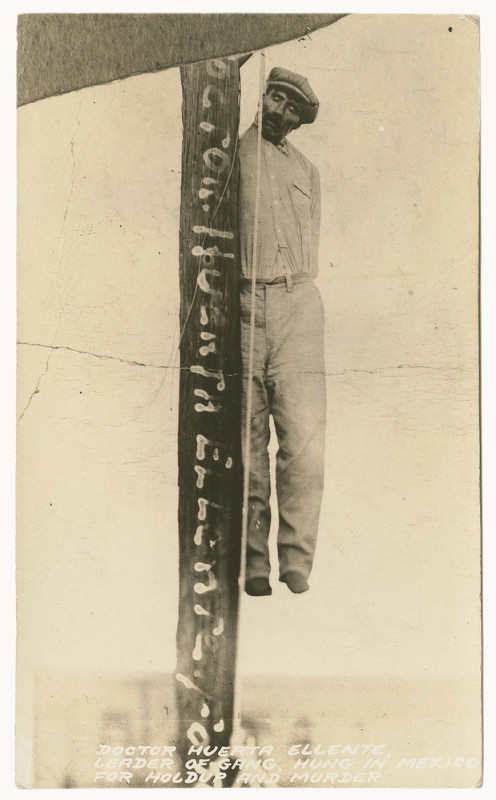 Real-photo postcard of the lynching of John Heath in Tombstone AZ 1885 (2)