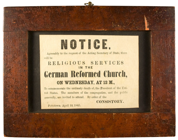 Memorial broadside for Lincoln