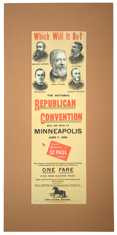 Minneapolis Republican Convention broadside: Blaine in '92?