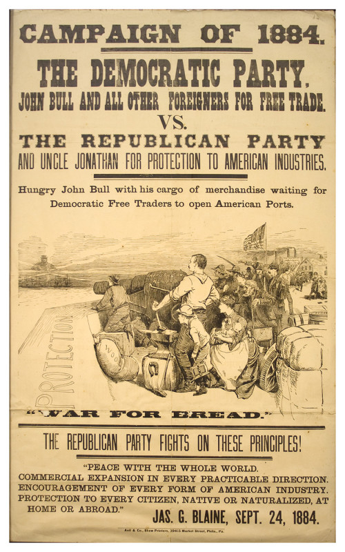 1884 Election Broadside Advocating Protectionism
