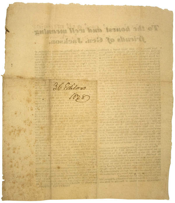 1828 Anti-Jackson Campaign Broadside (2)
