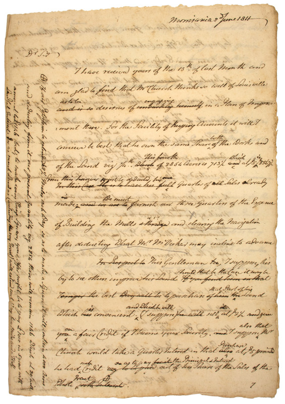 Morris letter to Attwater, 1811