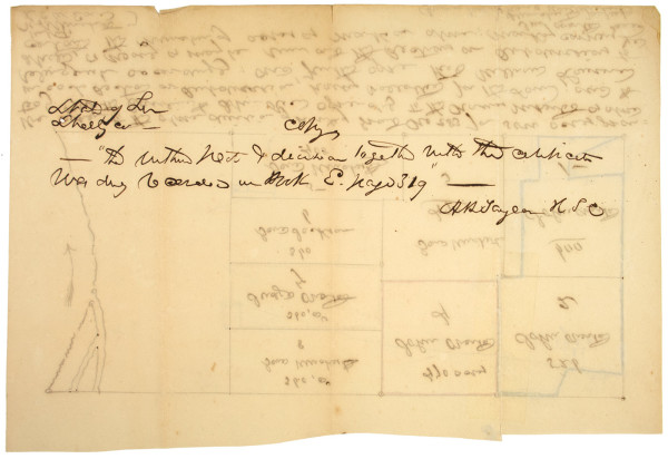 Early map of Andrew Jackson's property around Memphis, Tennessee (2)