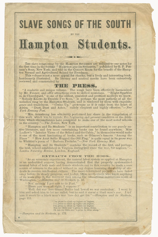 Hampton Students Slave Songs of the South (1)