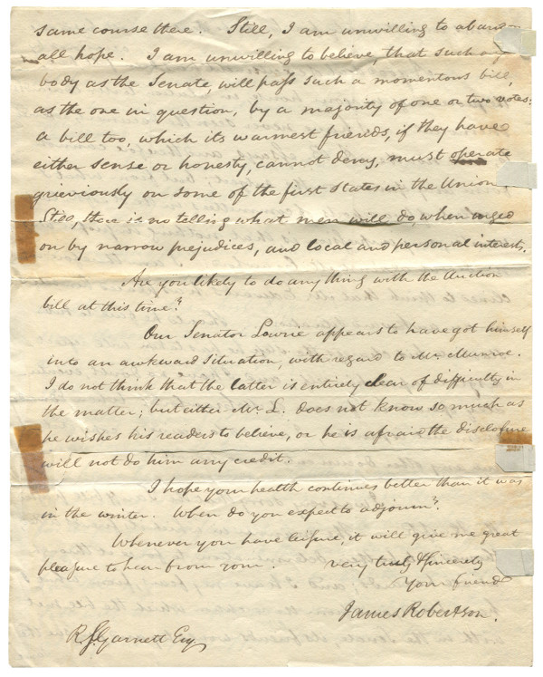 James Robertson ALS Election of 1824 (2)